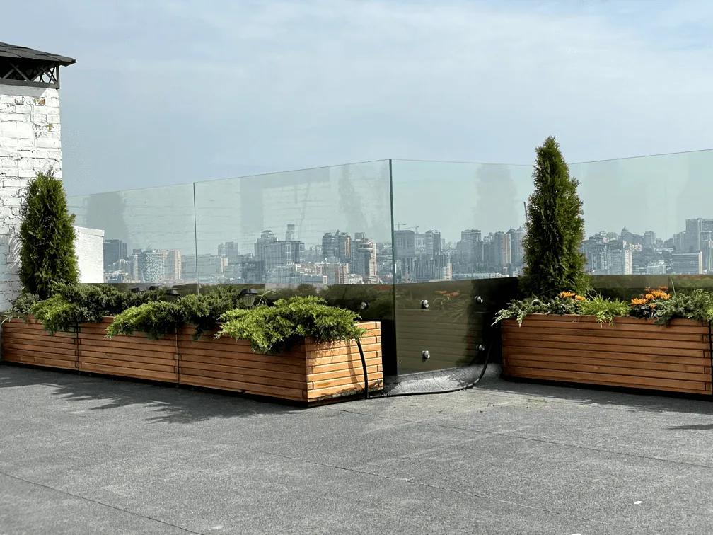 Guarda de vidro para terraço — fotografia 3