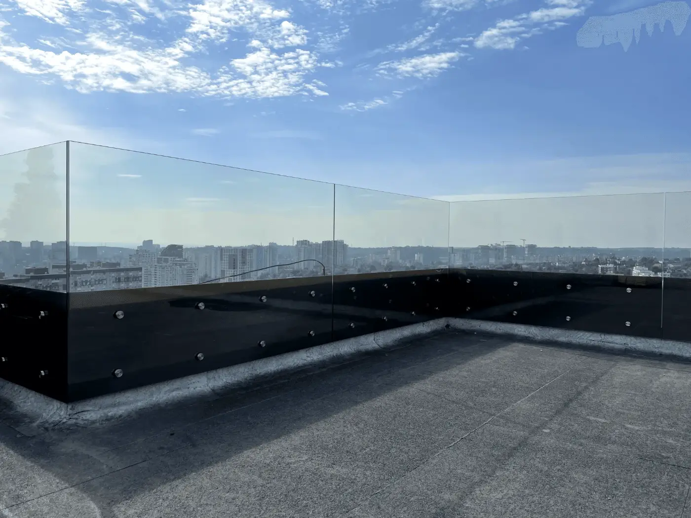 Glass balustrade, terrace — Terrace