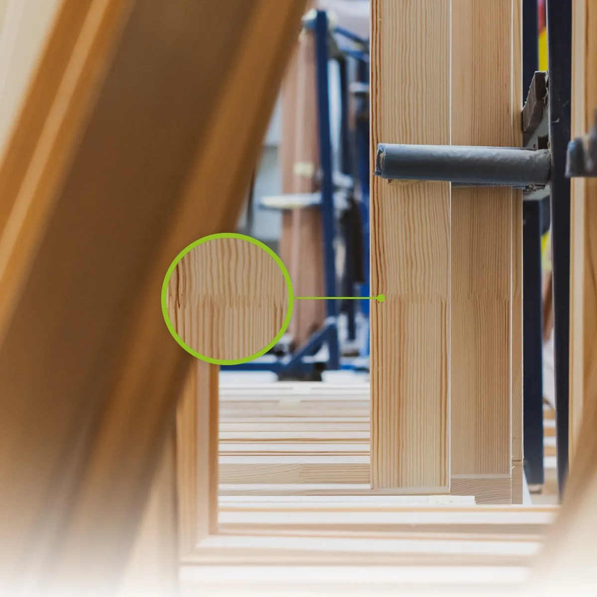 Finger-jointed laminated timber for window frames