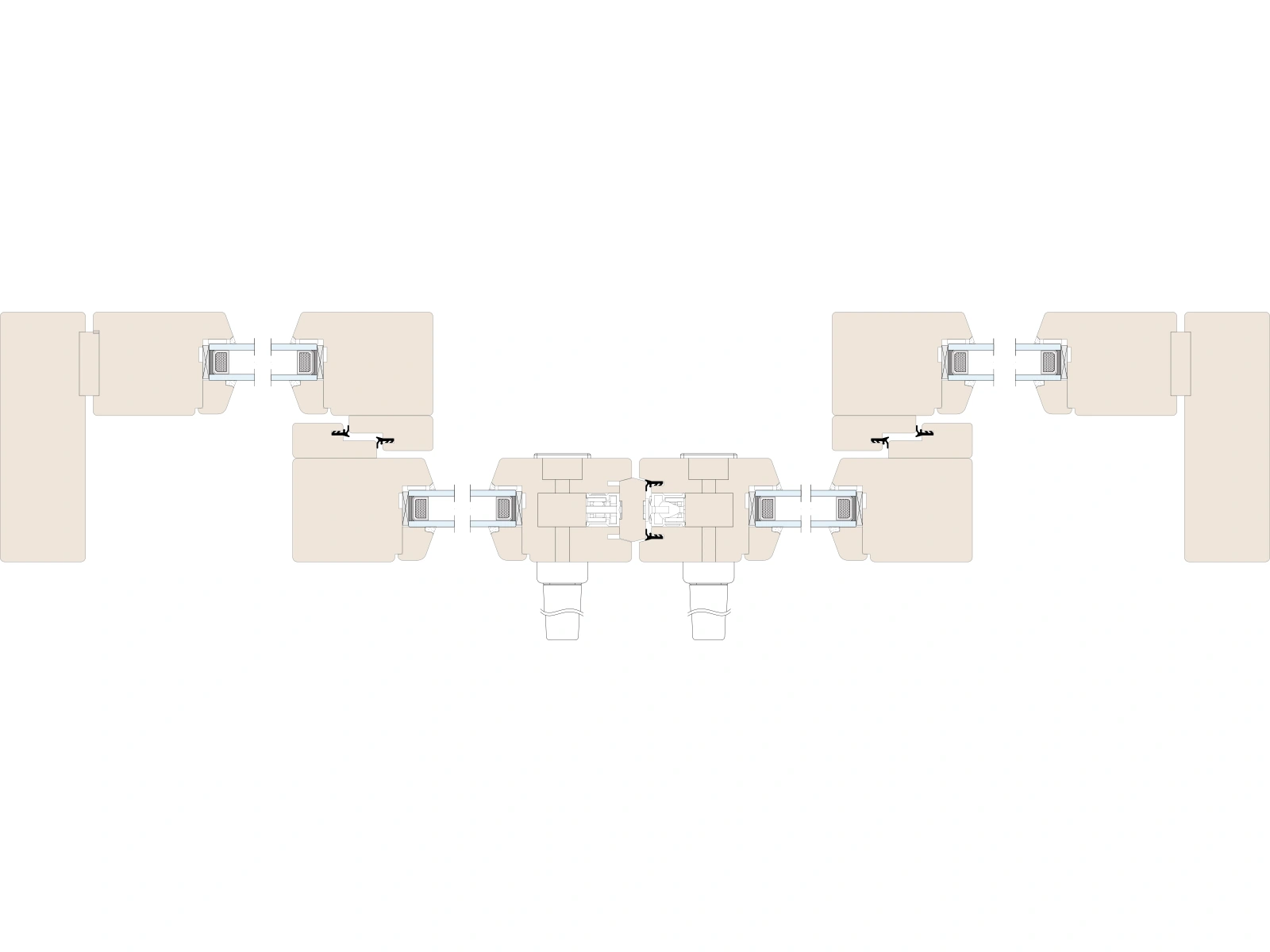 Corte horizontal da configuração C — Naturo 68 HST