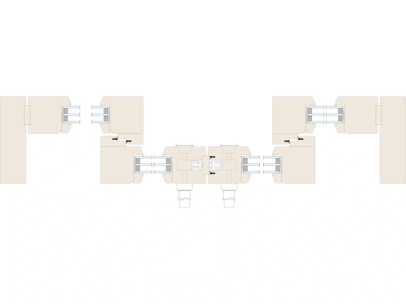 Corte horizontal da configuração C — Naturo 80 HST