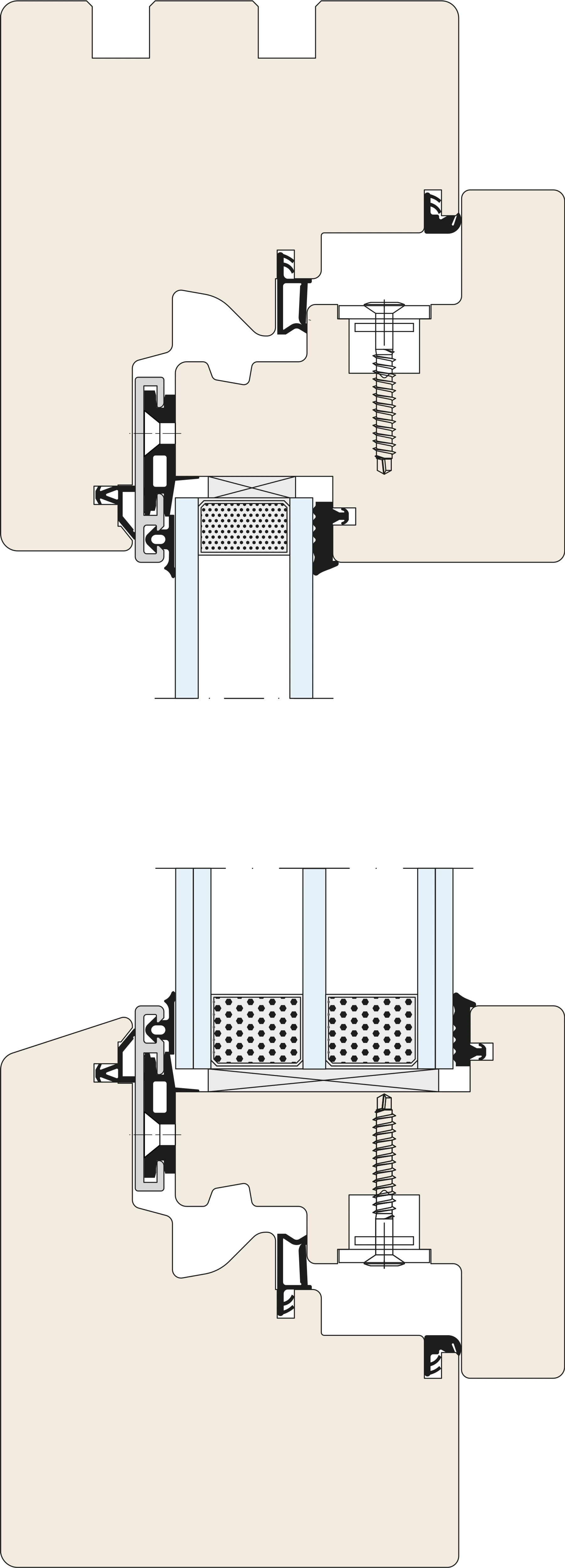 Corte vertical padrão — Esperia Life 80