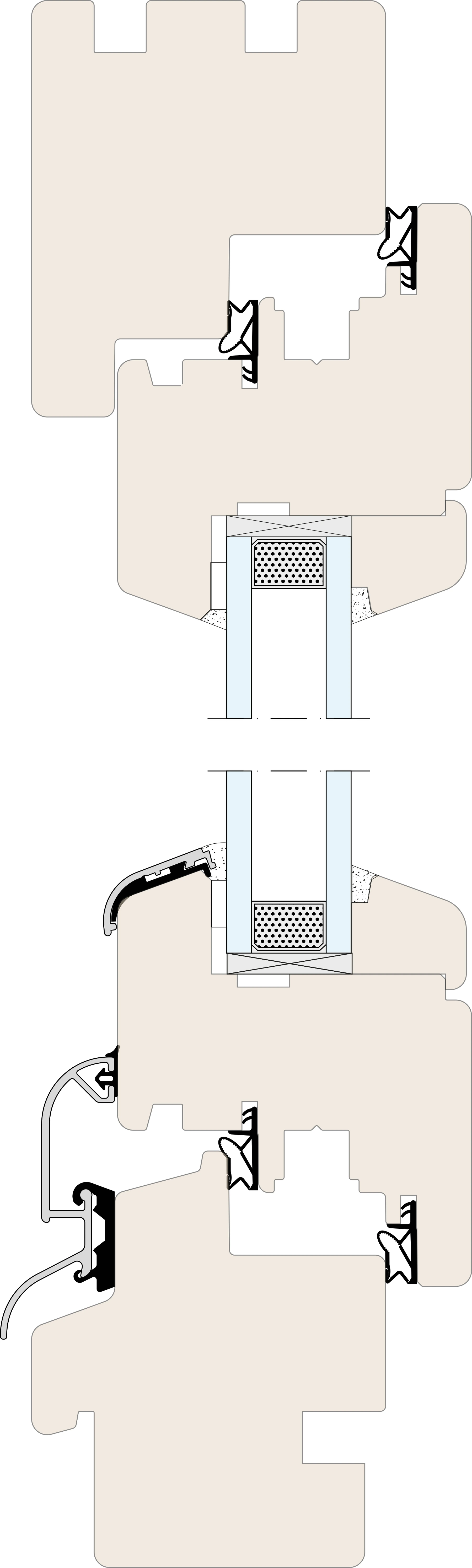 Corte vertical padrão — Naturo 68