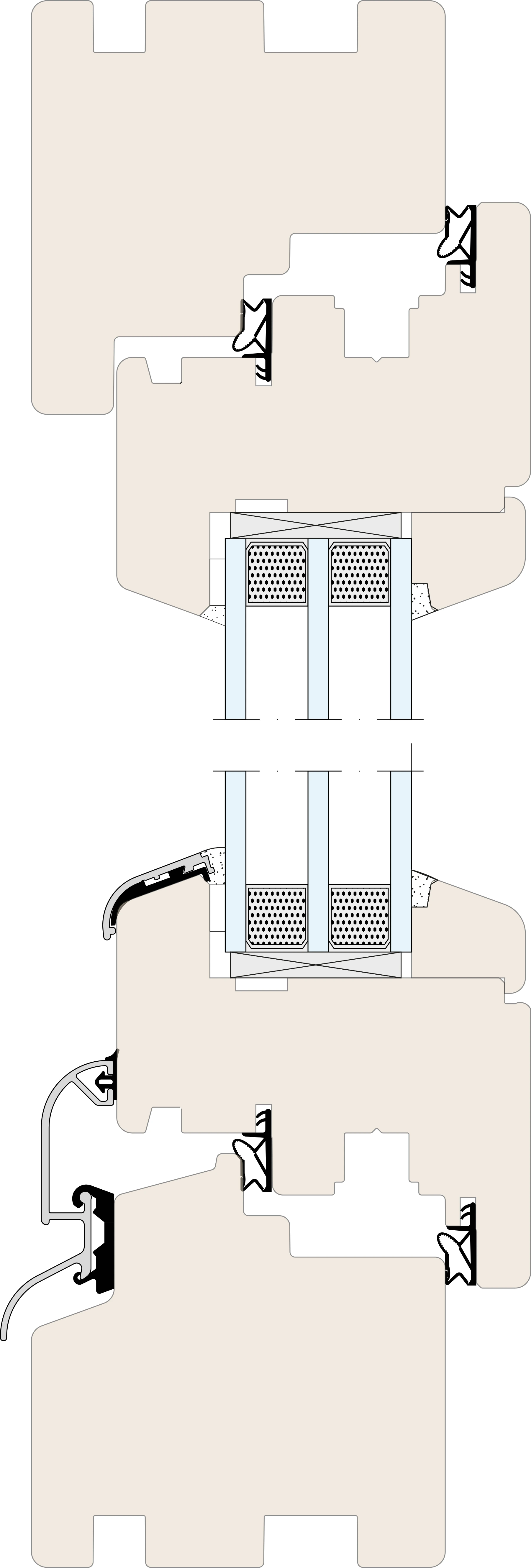 Corte vertical padrão — Naturo 80